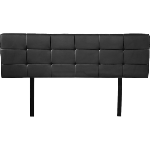 darrahopens Furniture > Bedroom PU Leather Queen Bed Deluxe Headboard Bedhead - Black