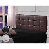 darrahopens Furniture > Bedroom PU Leather Queen Bed Deluxe Headboard Bedhead - Brown