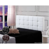 darrahopens Furniture > Bedroom PU Leather Queen Bed Deluxe Headboard Bedhead - White