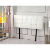 darrahopens Furniture > Bedroom PU Leather Queen Bed Deluxe Headboard Bedhead - White