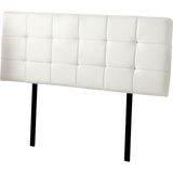 darrahopens Furniture > Bedroom PU Leather Queen Bed Deluxe Headboard Bedhead - White