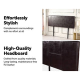darrahopens Furniture > Bedroom PU Leather Queen Bed Headboard Bedhead - Brown