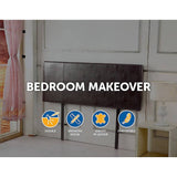 darrahopens Furniture > Bedroom PU Leather Queen Bed Headboard Bedhead - Brown
