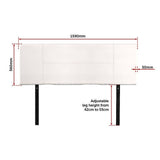 darrahopens Furniture > Bedroom PU Leather Queen Bed Headboard Bedhead - White