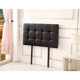 darrahopens Furniture > Bedroom PU Leather Single Bed Deluxe Headboard Bedhead - Black