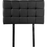 darrahopens Furniture > Bedroom PU Leather Single Bed Deluxe Headboard Bedhead - Black