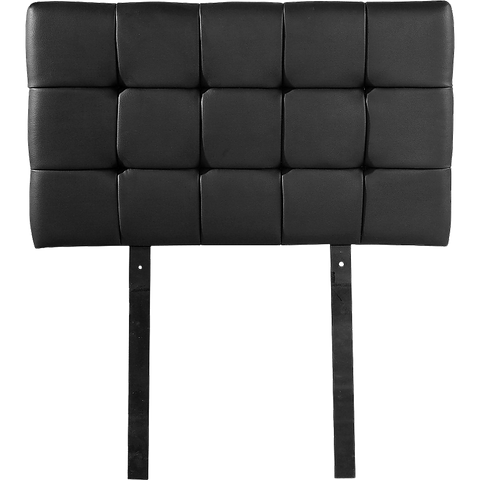 darrahopens Furniture > Bedroom PU Leather Single Bed Deluxe Headboard Bedhead - Black