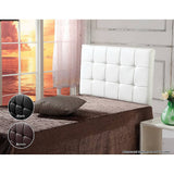 darrahopens Furniture > Bedroom PU Leather Single Bed Deluxe Headboard Bedhead - White