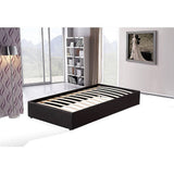 darrahopens Furniture > Bedroom PU Leather Single Bed Ensemble Frame