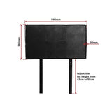 darrahopens Furniture > Bedroom PU Leather Single Bed Headboard Bedhead - Black