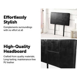 darrahopens Furniture > Bedroom PU Leather Single Bed Headboard Bedhead - Black