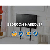 darrahopens Furniture > Bedroom PU Leather Single Bed Headboard Bedhead - Black
