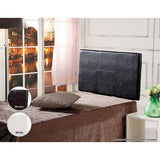 darrahopens Furniture > Bedroom PU Leather Single Bed Headboard Bedhead - Black