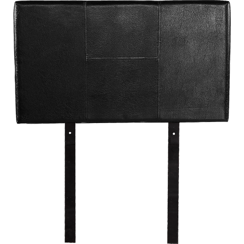 darrahopens Furniture > Bedroom PU Leather Single Bed Headboard Bedhead - Black