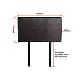 darrahopens Furniture > Bedroom PU Leather Single Bed Headboard Bedhead - Brown
