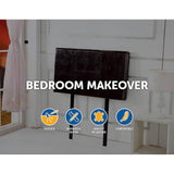 darrahopens Furniture > Bedroom PU Leather Single Bed Headboard Bedhead - Brown