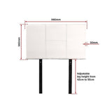 darrahopens Furniture > Bedroom PU Leather Single Bed Headboard Bedhead - White