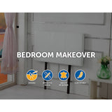 darrahopens Furniture > Bedroom PU Leather Single Bed Headboard Bedhead - White