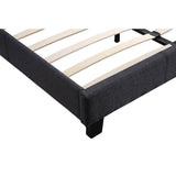 darrahopens Furniture > Bedroom Queen Linen Fabric Bed Frame Grey
