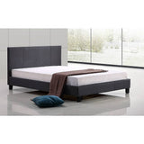 darrahopens Furniture > Bedroom Queen Linen Fabric Bed Frame Grey
