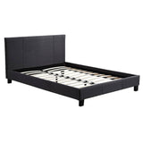darrahopens Furniture > Bedroom Queen Linen Fabric Bed Frame Grey