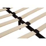 darrahopens Furniture > Bedroom Queen PU Leather Bed Frame Black