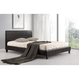 darrahopens Furniture > Bedroom Queen PU Leather Bed Frame Black