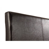 darrahopens Furniture > Bedroom Queen PU Leather Bed Frame Brown