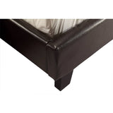 darrahopens Furniture > Bedroom Queen PU Leather Bed Frame Brown