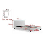 darrahopens Furniture > Bedroom Queen PU Leather Bed Frame White