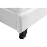 darrahopens Furniture > Bedroom Queen PU Leather Bed Frame White