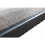 darrahopens Furniture > Bedroom Queen PU Leather Deluxe Bed Frame Black
