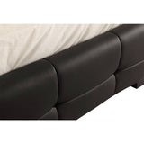 darrahopens Furniture > Bedroom Queen PU Leather Deluxe Bed Frame Black