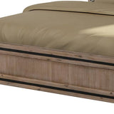 darrahopens Furniture > Bedroom Queen Size Silver Brush Bed Frame in Acacia Wood Construction