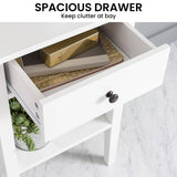Darrahopens Furniture > Bedroom Sarantino Rue Bedside Table - White