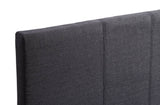 darrahopens Furniture > Bedroom Single Linen Fabric Bed Frame Grey
