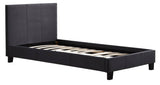 darrahopens Furniture > Bedroom Single Linen Fabric Bed Frame Grey