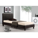 darrahopens Furniture > Bedroom Single PU Leather Bed Frame Black