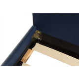 darrahopens Furniture > Bedroom Single PU Leather Bed Frame Blue