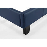 darrahopens Furniture > Bedroom Single PU Leather Bed Frame Blue