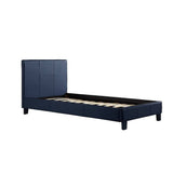 darrahopens Furniture > Bedroom Single PU Leather Bed Frame Blue