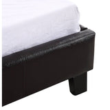 darrahopens Furniture > Bedroom Single PU Leather Bed Frame Brown