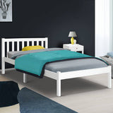 darrahopens Furniture > Bedroom Single Size Wooden Bed Frame - White