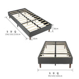 Darrahopens Furniture > Bedroom Velvet Blue Bed Frame – Queen