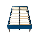 Darrahopens Furniture > Bedroom Velvet Blue Bed Frame – Queen