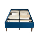 Darrahopens Furniture > Bedroom Velvet Blue Bed Frame - Double