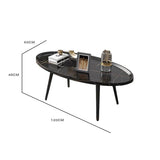 Darrahopens Furniture Coffee Table Living Room Accent Oval Table Contemporary Style Leisure Tea Table