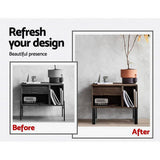 darrahopens Furniture > Dining 2x Coffee Dining Table Legs Steel Industrial Vintage Bench Metal Box Shape 400MM