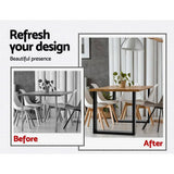 darrahopens Furniture > Dining 2x Coffee Dining Table Legs Steel Industrial Vintage Bench Metal Box Shape 710MM