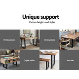 darrahopens Furniture > Dining 2x Metal Legs Coffee Dining Table Steel Industrial Vintage Bench X Shape 710MM